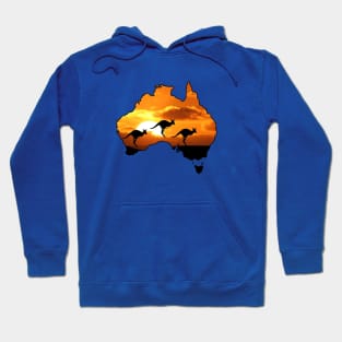 Kangaroo Outback AU Map Hoodie